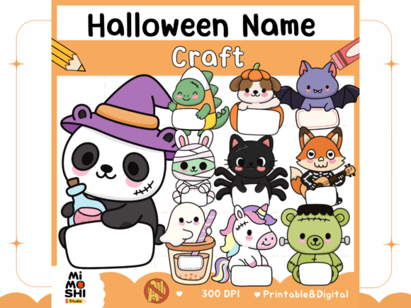 Download Halloween Name Craft Cute Animal Name - Name craft Collection