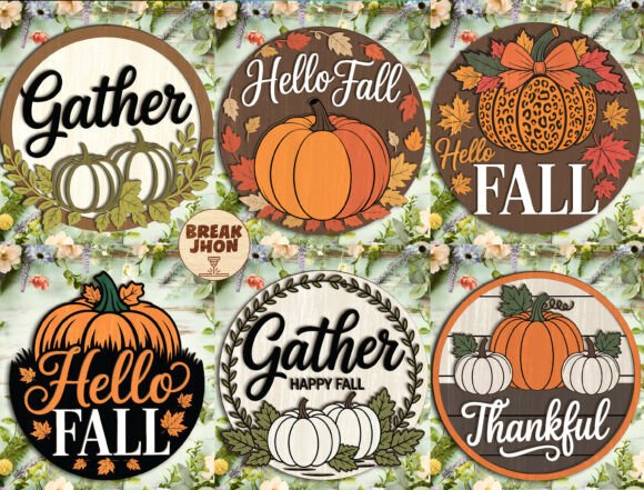 Download Fall Door Sign SVG Bundle - Door sign Collection