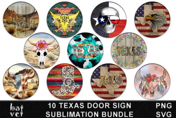 Download Texas Door Sign Bundle SVG | Sublimation - Door sign Collection