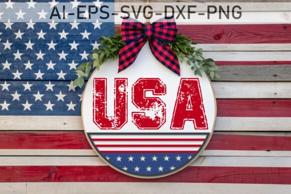 Download USA Patriotic Door Sign SVG Design - Door sign Collection