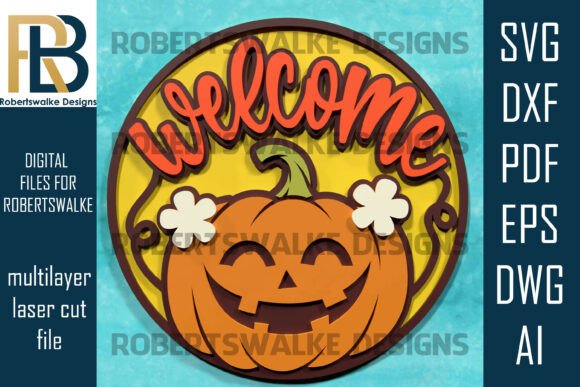 Download Pumpkin Welcome Door Sign - Door sign Collection