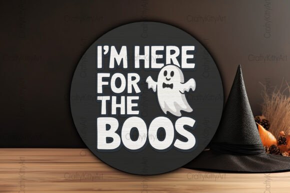 Download Boo Cute Ghost Halloween Door Sign SVG - Door sign Collection