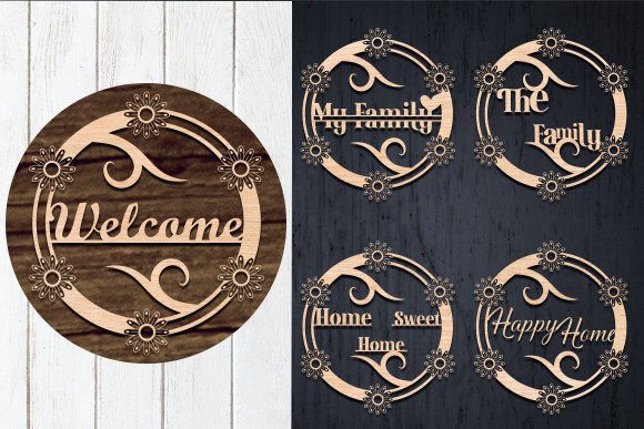 Download Welcome Door Sign Laser Cut Svg - Door sign Collection