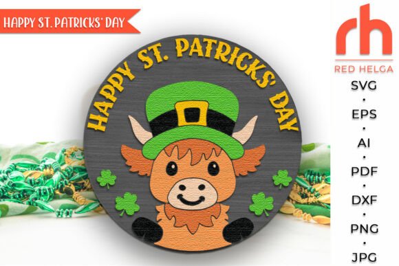 Download Highland Cow St Patricks Day Door Sign - Door sign Collection