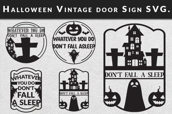 Download Halloween Vintage Door Sign SVG - Door sign Collection