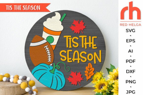 Download Tis the Season SVG, Fall Door Sign DXF - Door sign Collection