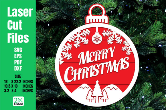 Download Christmas Door Round Laser Files - Premium Bundle