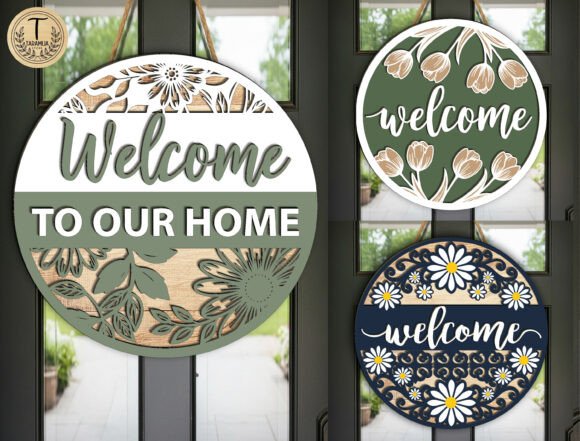 Download Welcome Door Sign SVG Bundle - Door sign Collection