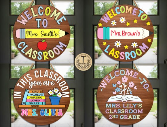 Download Teacher Classroom Door Sign SVG Bundle - Door sign Collection