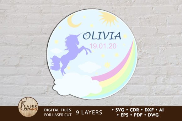 Download Unicorn Kids Panel, Multilayer Template - Kids panel Collection