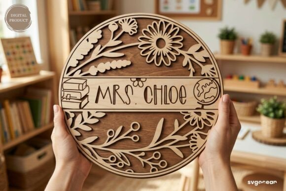 Download Floral Teacher Door Sign SVG - Door sign Collection