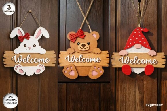 Download Valentine's Day Door Sign SVG Bundle - Door sign Collection